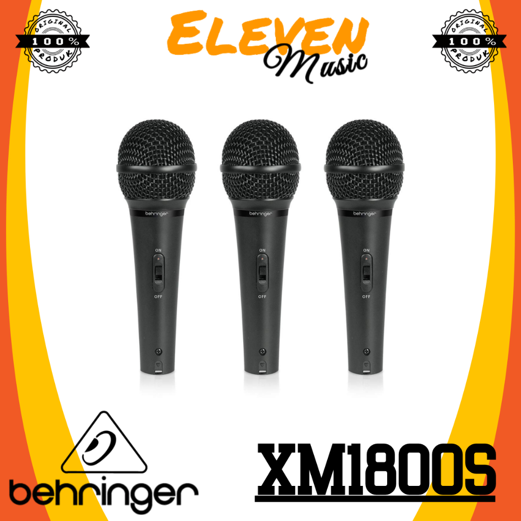 Behringer XM1800S Dynamic Vocal & Instrument Microphone (isi 3 mic)