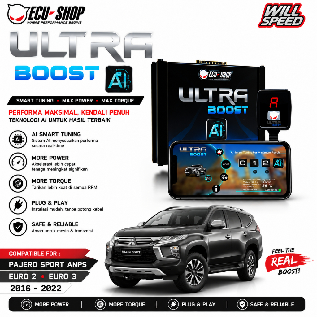 ECU SHOP ECUSHOP ULTRABOOST ULTRA BOOST AI ANPS PAJERO EURO 2 EURO 3 2016-2022