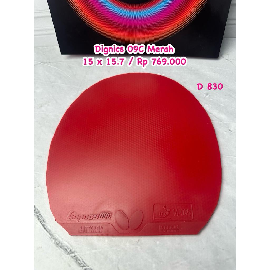 PROMO SECOND KARET PINGPONG TENIS MEJA BUTTERFLY DIGNICS 09C MERAH ORIGINAL MARKET JEPANG