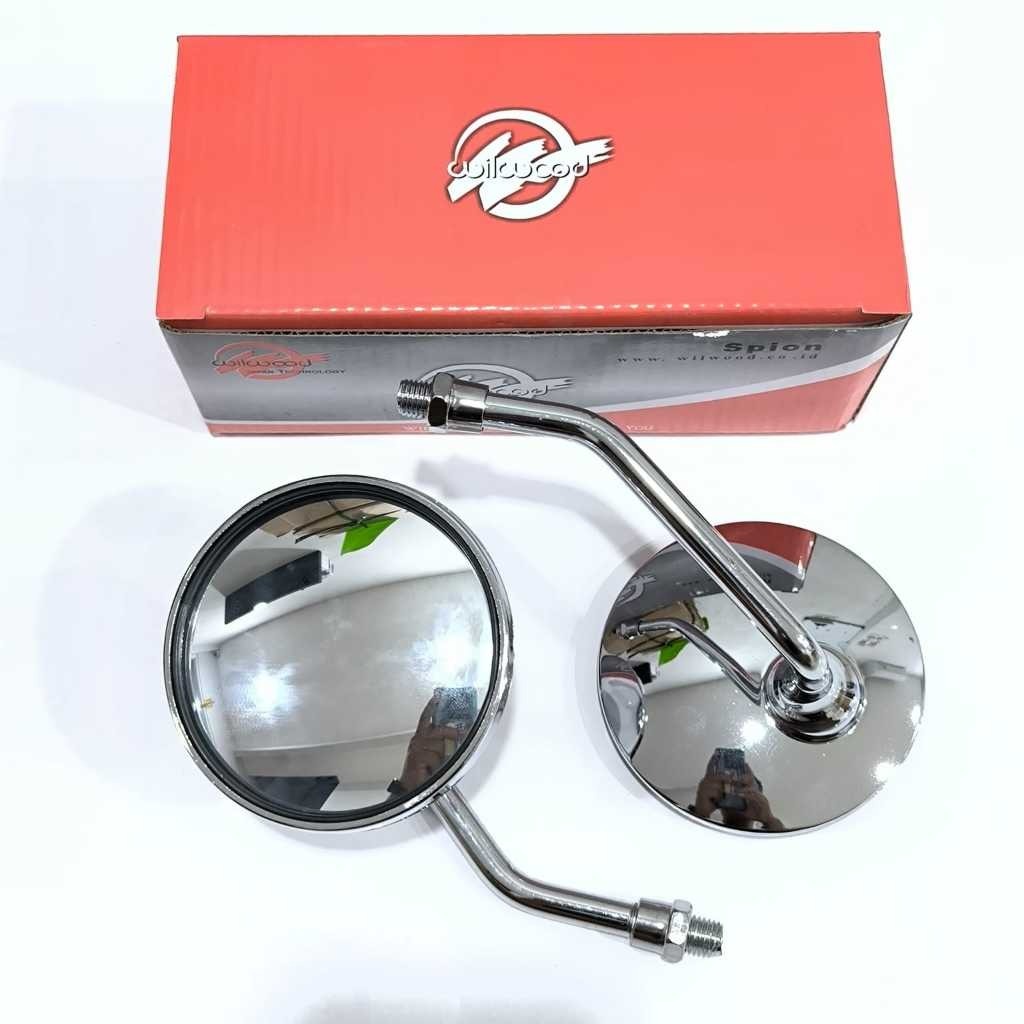 Kaca Spion Motor Model Bulat | Kaca Spion Tangkai Pendek