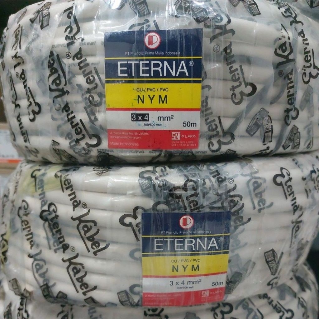 kabel nym 3x4 mm eterna 50m kabel nym 3x4mm 50m eterna
