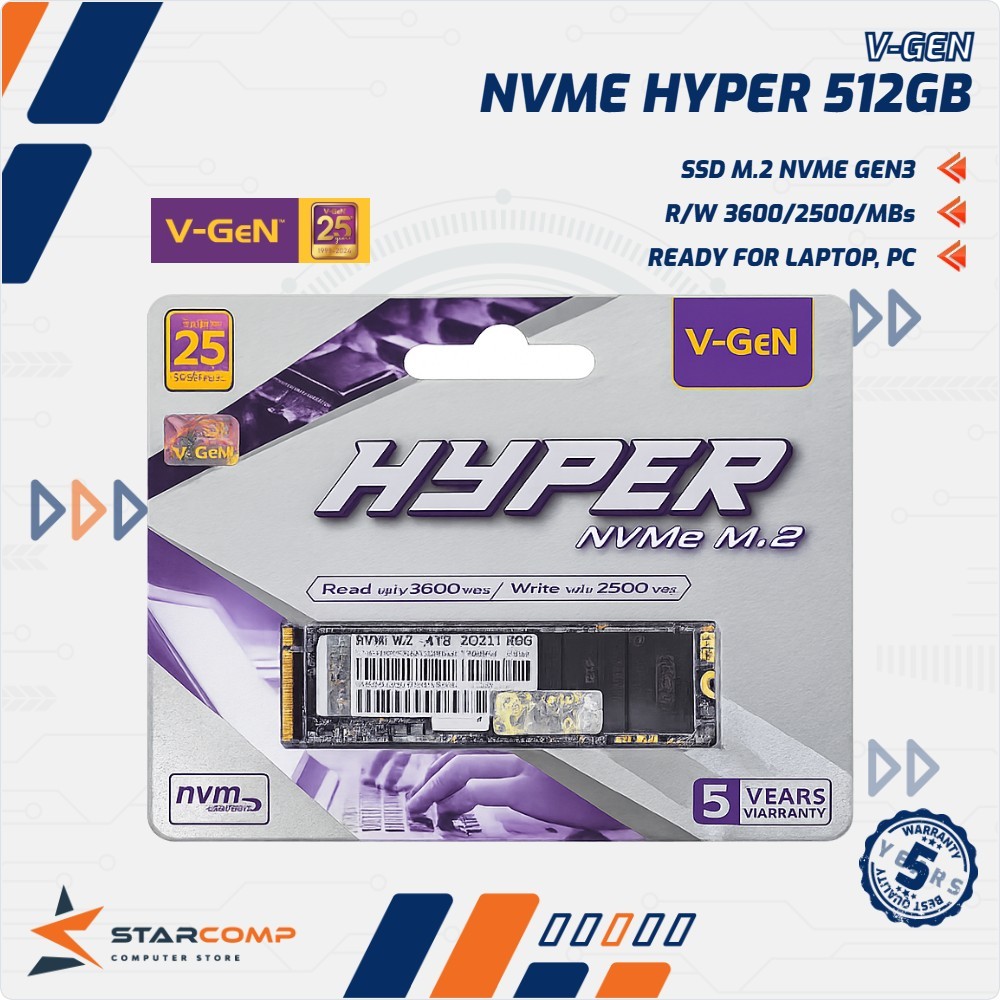 SSD V-GEN 512GB M2 NVME HYPER VGEN