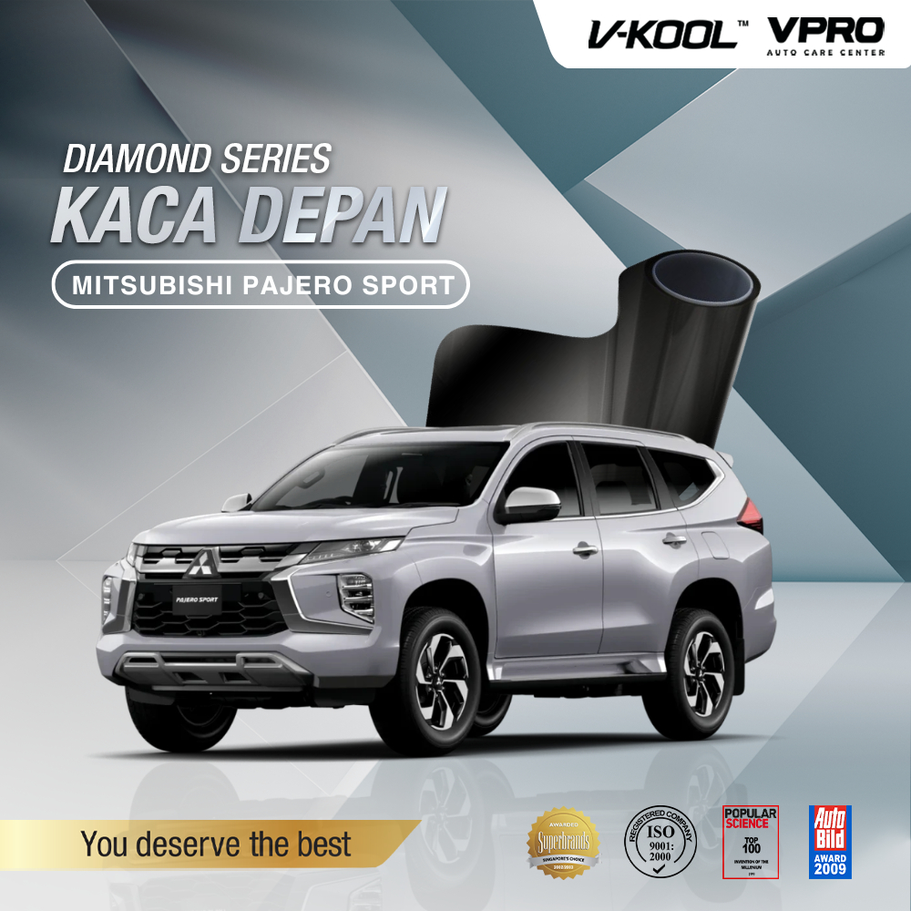 VKOOL Kaca Film Depan Mobil Mitsubishi Pajero Sport - Diamond Series / V-KOOL