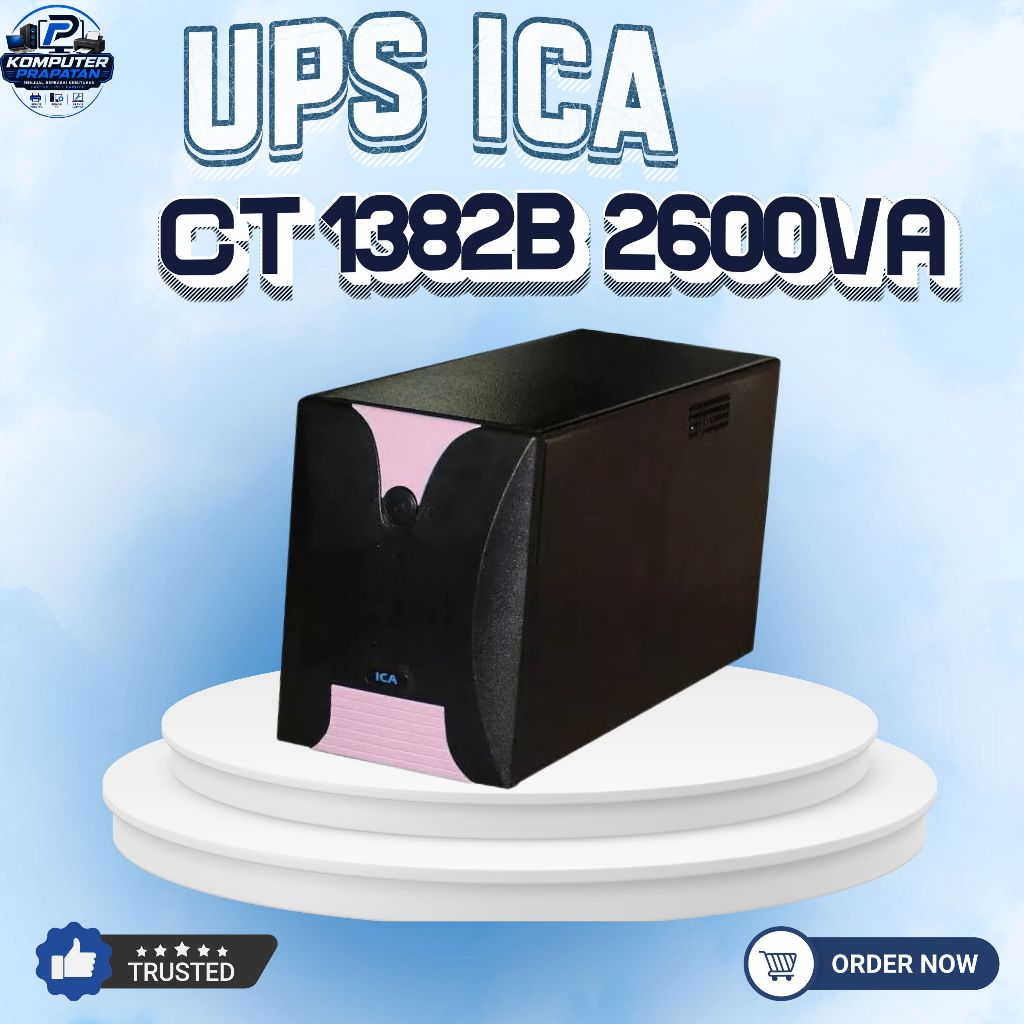 UPS ICA CT1382B 2600VA 1300W Line Interactive AVR Backup Listrik untuk Server PC Gaming CCTV NAS Wor