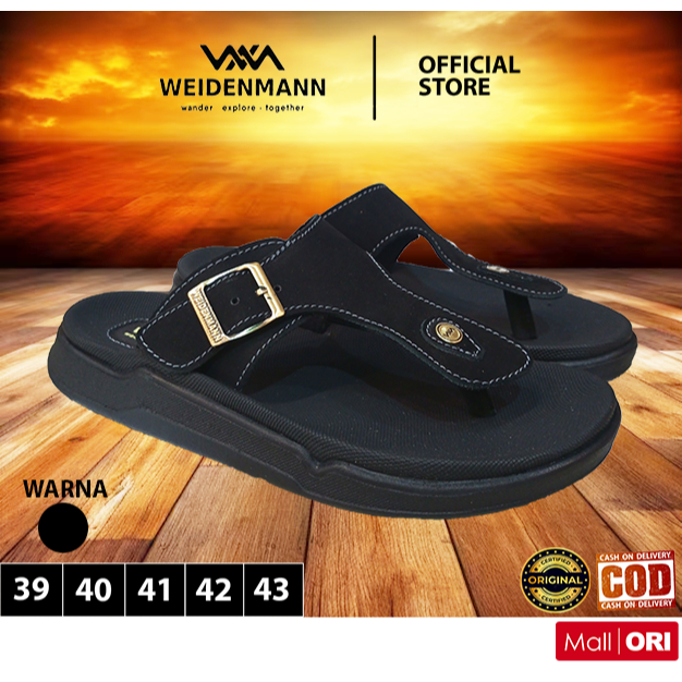 Weidenmann Weidenman  BZ Sandal jepit pria kulit asli kasual sol tebal nyaman original