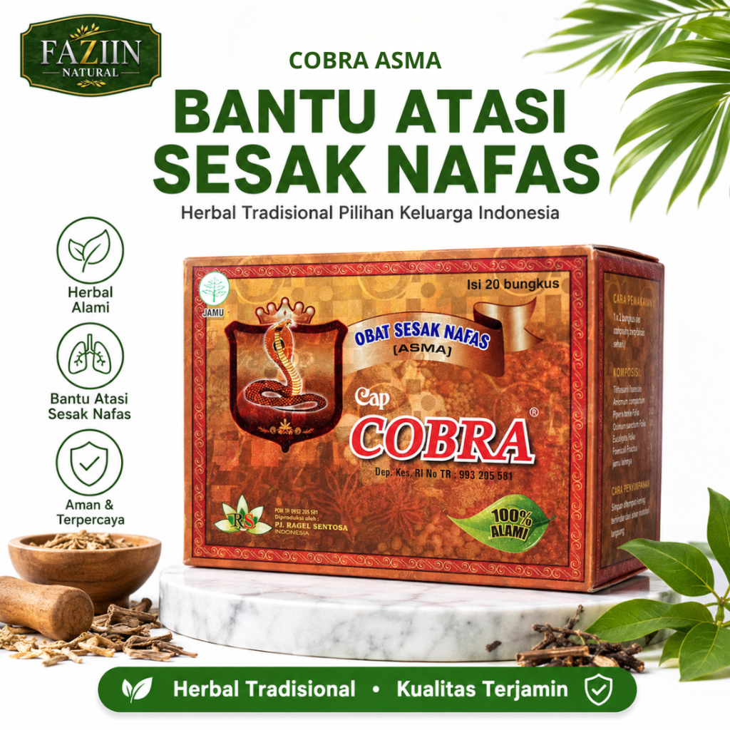 Jamu Cobra Sesak Nafas 20 Bungkus - Mendukung Legakan Pernapasan Asma