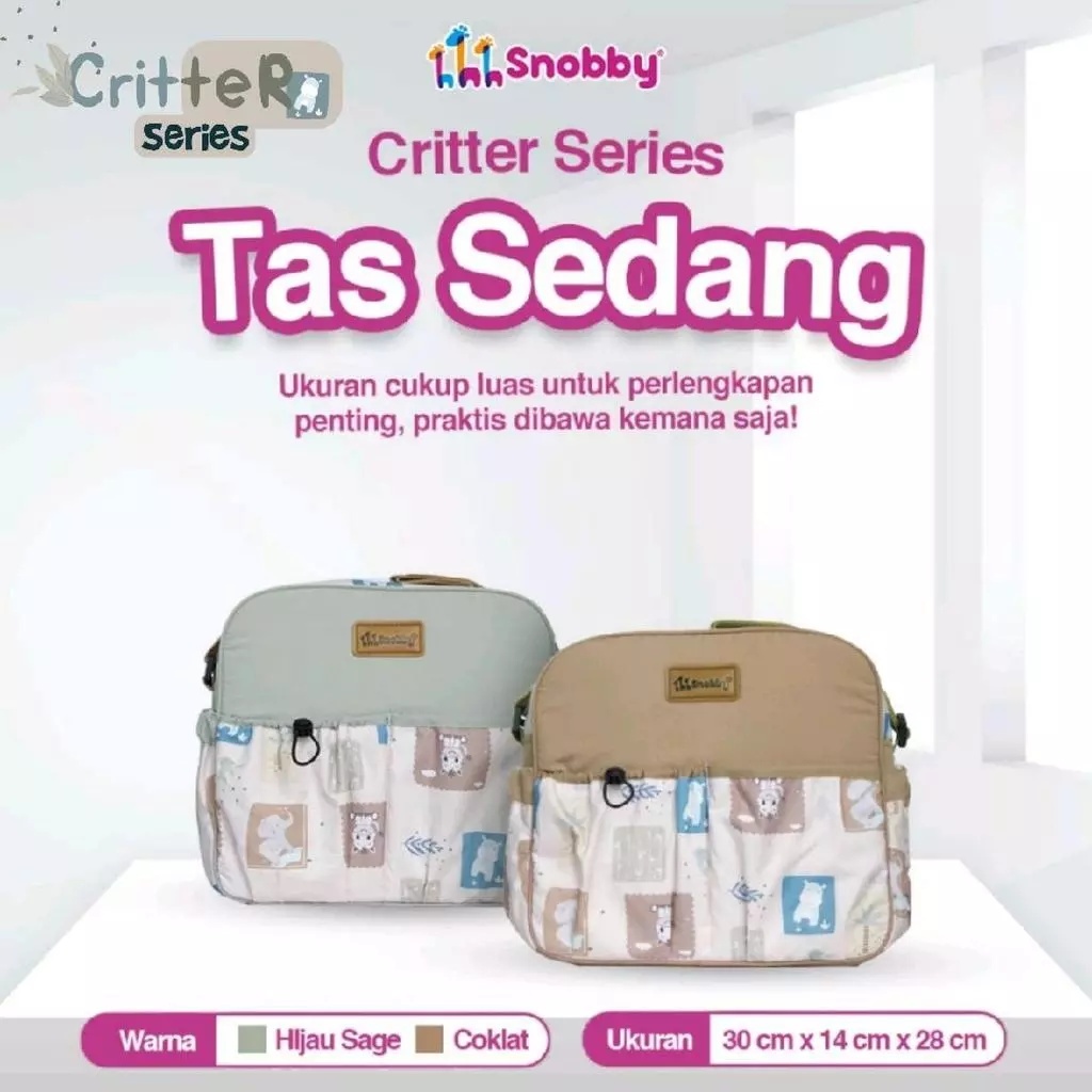 Snobby Tas Bayi Medium Saku Print Critter Series SBT 2372