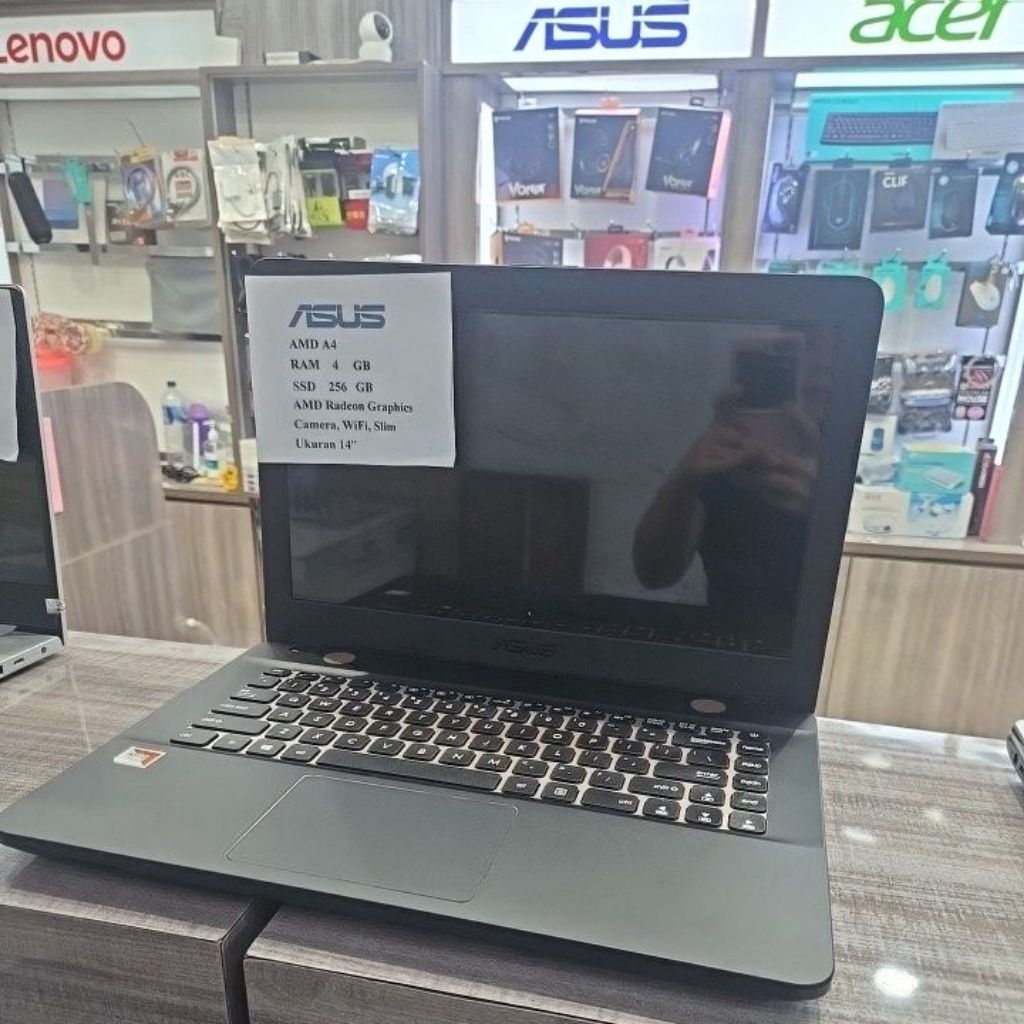 laptop second asus x441ba amd a4 ram 5gb ssd 256gb
