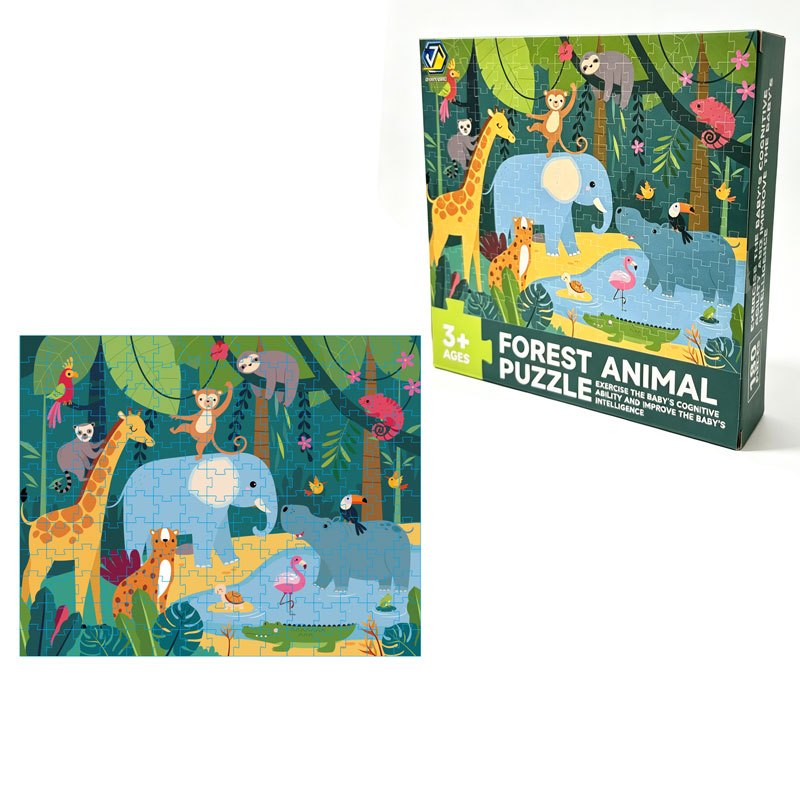 JUNGTONG Dunia Hewan Buku Puzzel Mainan Anak