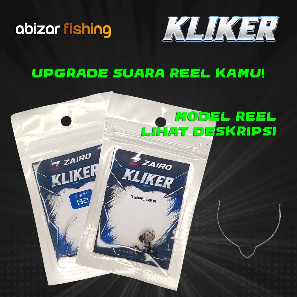 Kliker Reel Pancing Stainless Steel Premium Type A B C - Sparepart Kliker Reel Nyaring Anti Karat