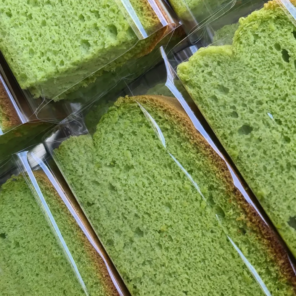 Ogura Cake Pandan - Kue Pandan Ogura by Ficadora