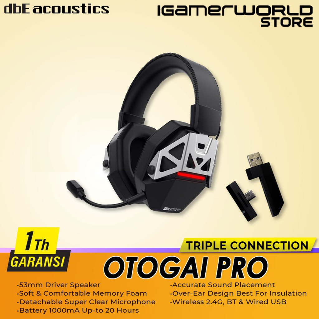dbE OTOGAI PRO Wireless Triple Connection Gaming Headphone / Gaming Headset