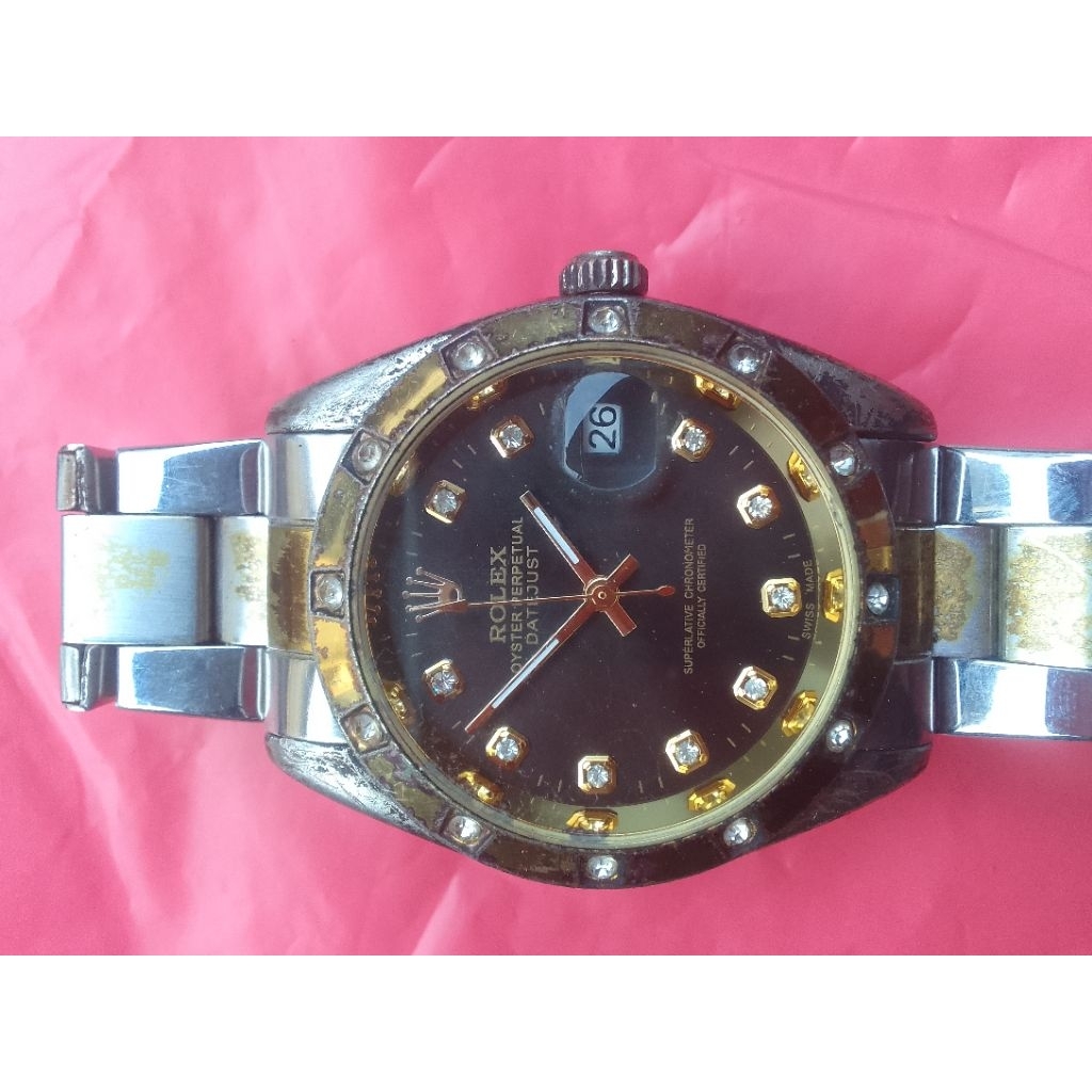 bahan jam tangan rolex automatic+putar hidup