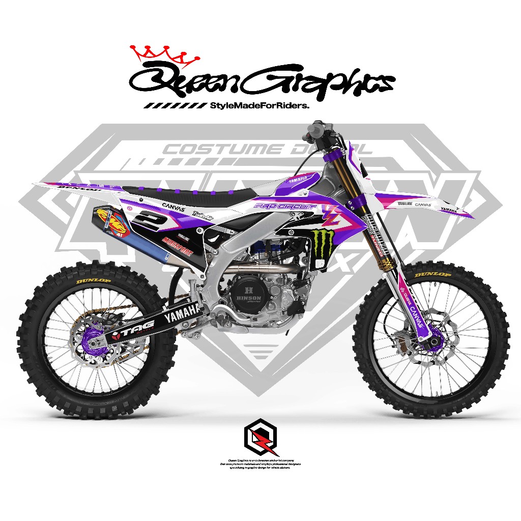 Decal YAMAHA YZ 450F- 250F 2023-2025 COSTUME DESIGN 004