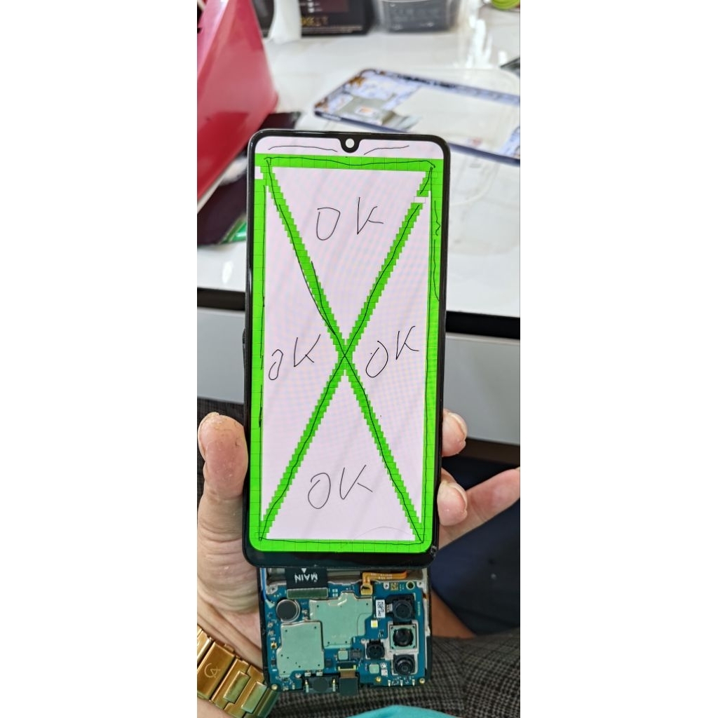 lcd samsung A32 4g original copotan retak