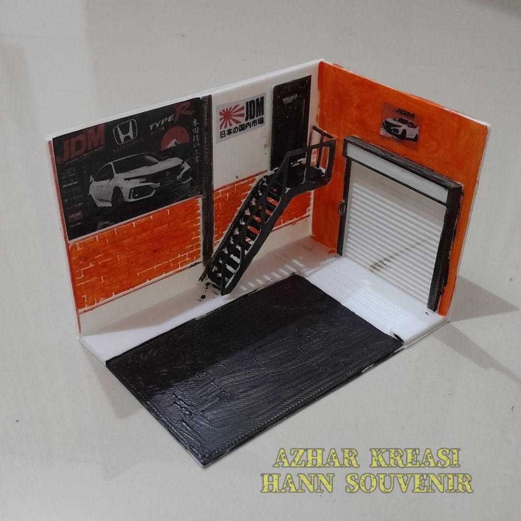 diorama garasi hotwheels skala 1:64
