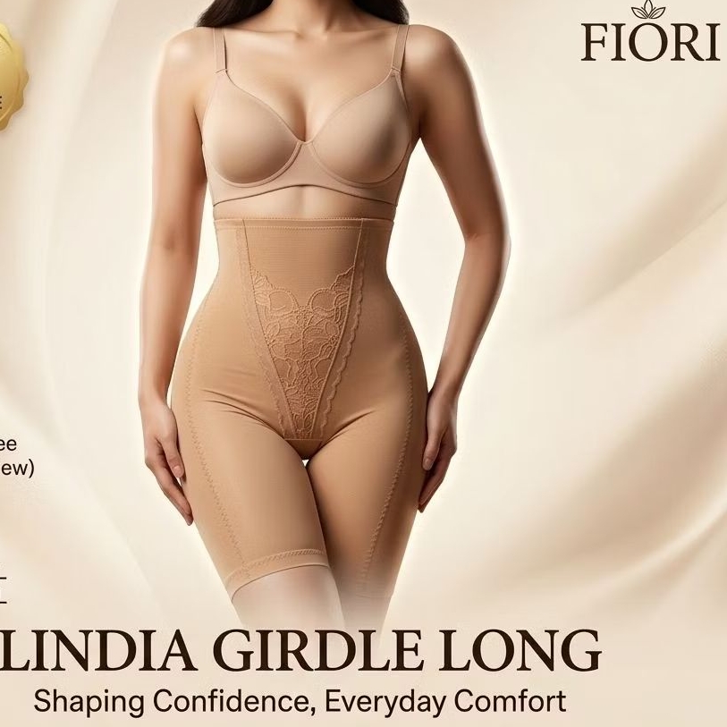 FIORI Pants LINDIA GIRDLE Long MILKCOFFEE | Celana Korset Pengencang Perut dan Paha