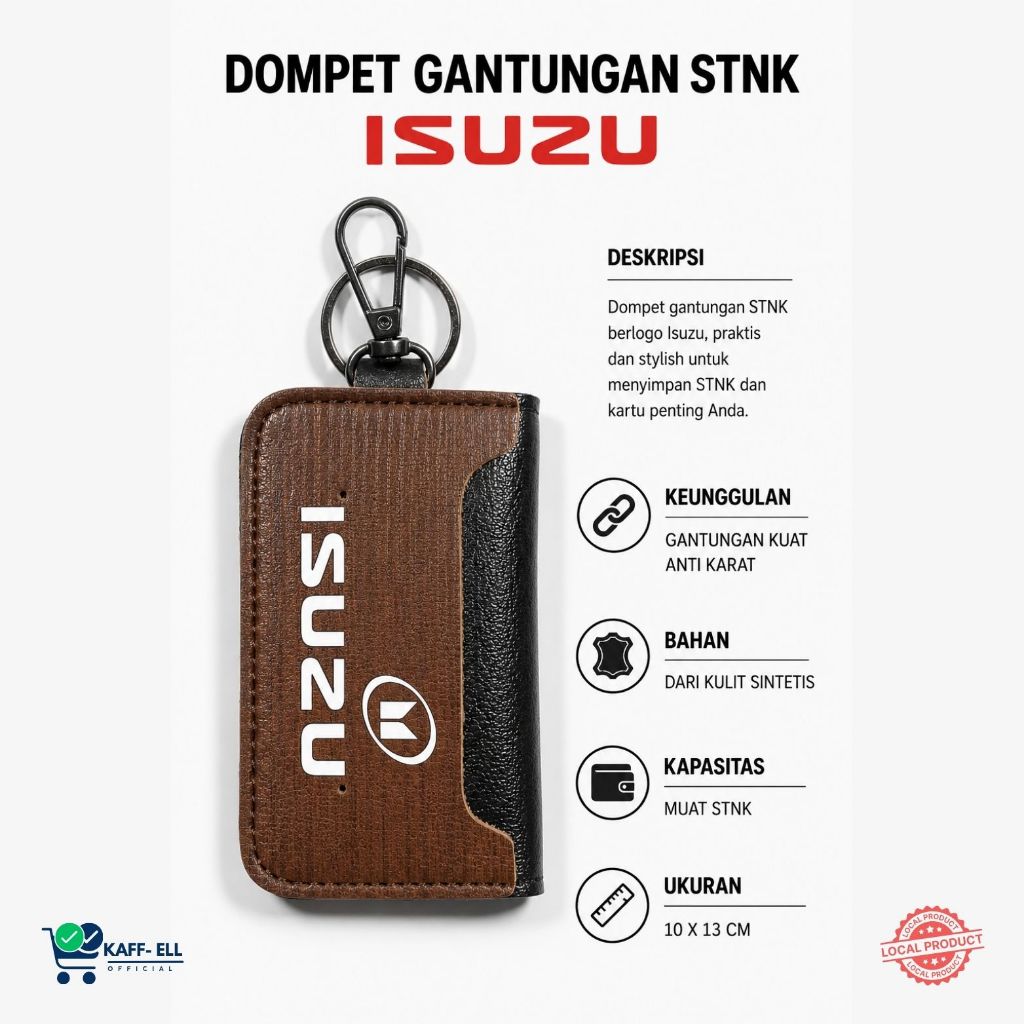 Dompet Gantungan Kunci & STNK Mobil Logo Isuzu