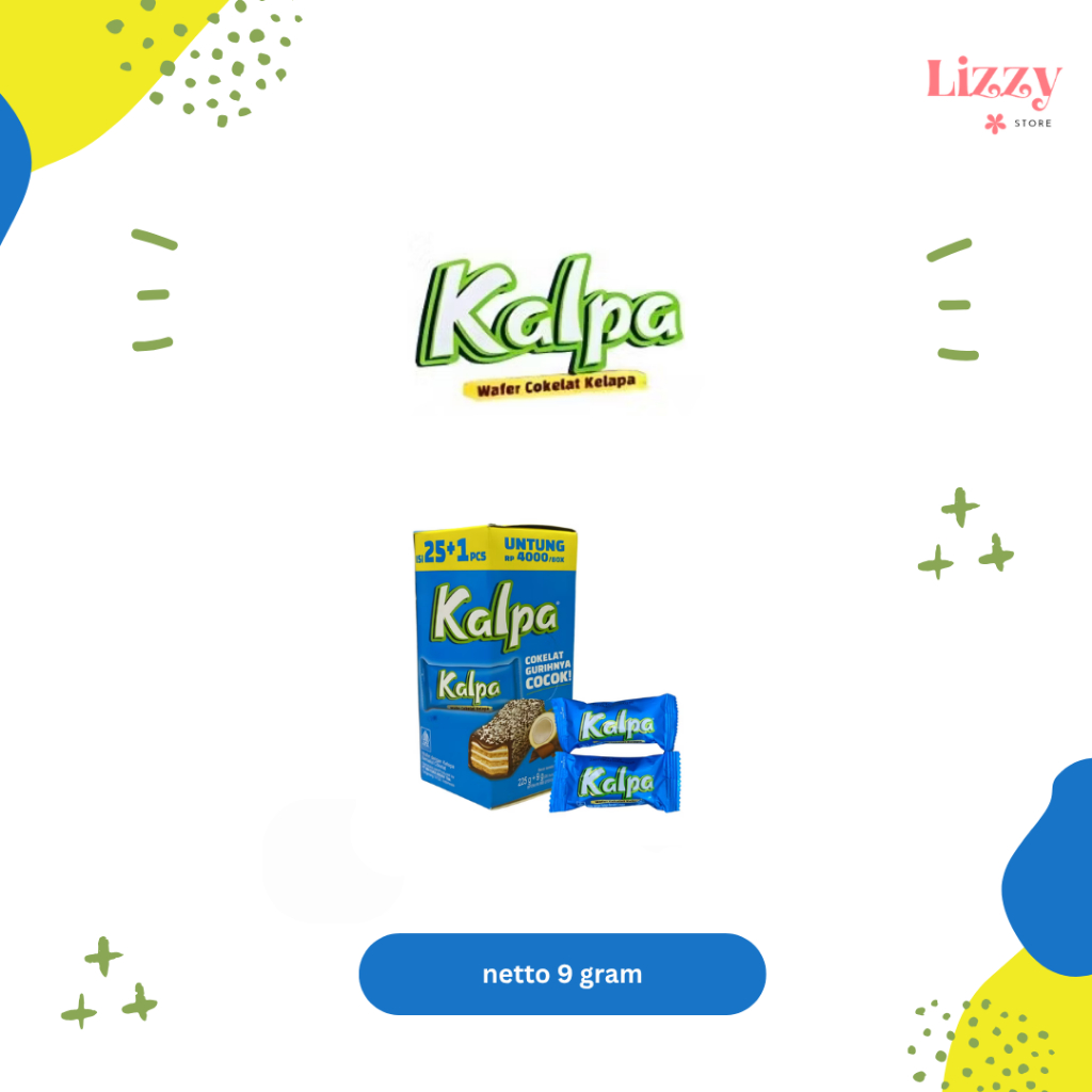 Kalpa Mini Biskuit Wafer Kelapa Mayora - Coklat Kelapa 9 gram