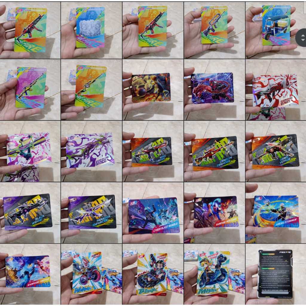 N/R/SR FF Free Fire Kayou CCG Collectible Card Games Ryden Tatsuya Hayato Misha Kapella DR Beanie Ke