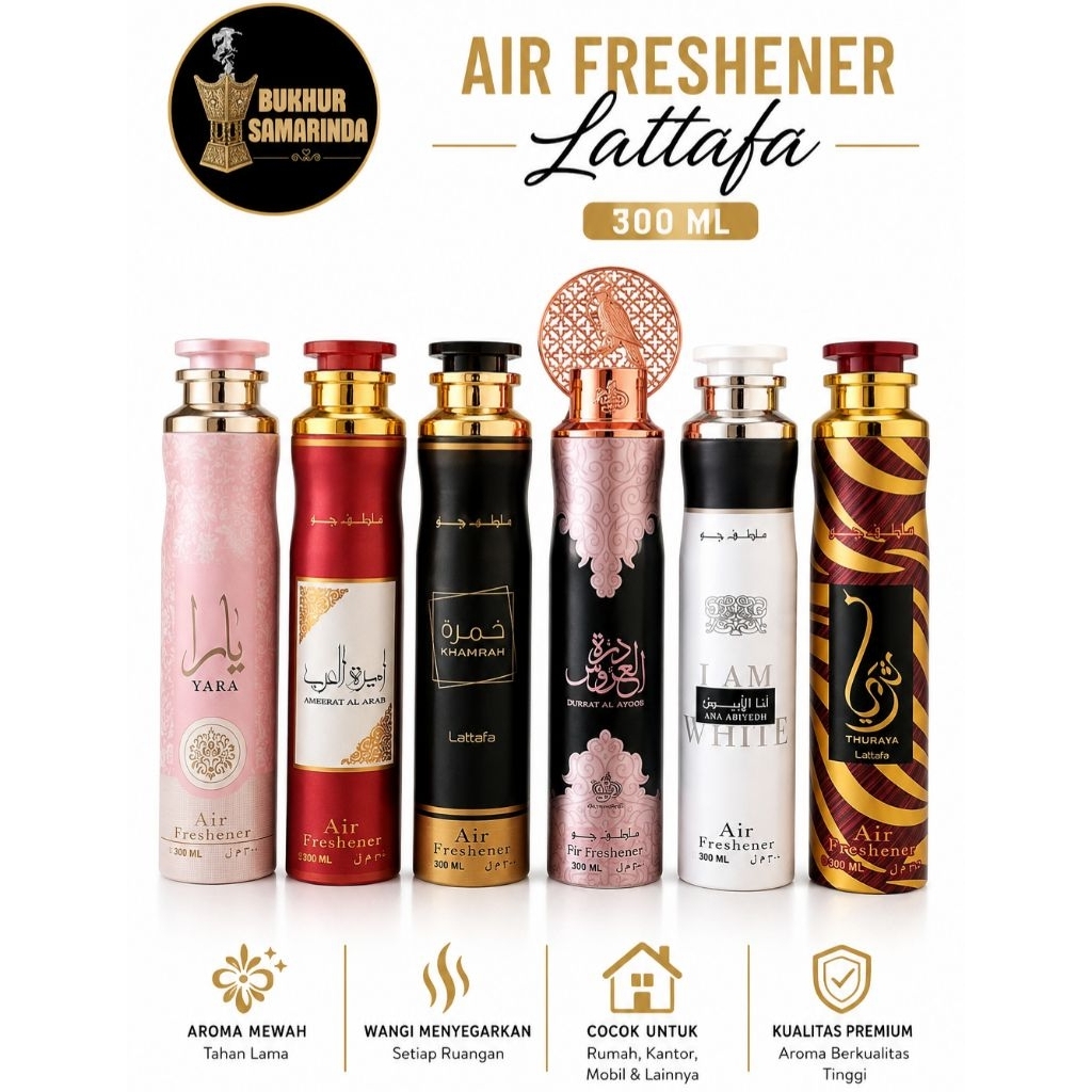 bukhur samarinda- AIR FRESHNER LATTAFA ASLI DUBAI, pengharum ruangan