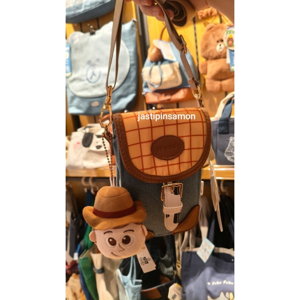 Sling Bag Crossbody Bag Woody Tas Kecil Tali Panjang Tempat Koin Kartu Dompet Woody Toy Story