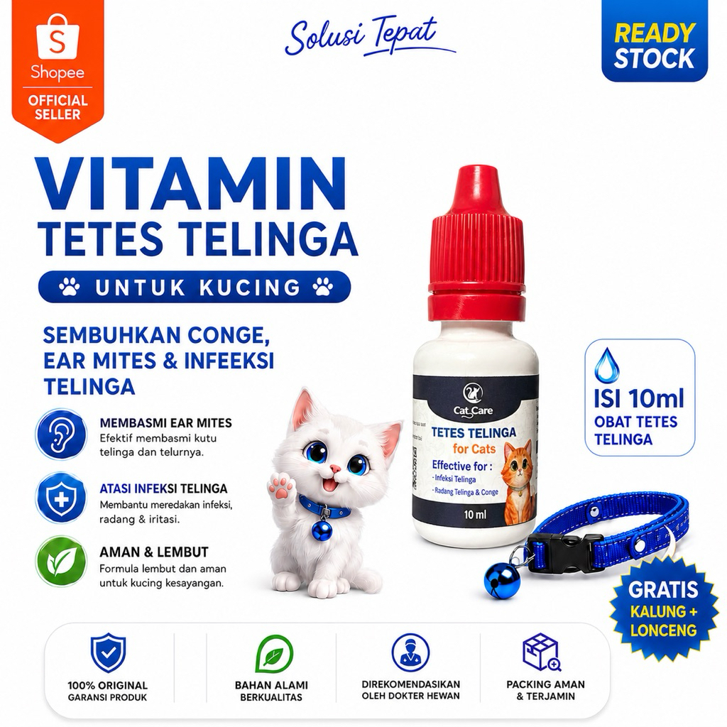 Obat Telinga congek infeksi telinga kucing anjing catcare