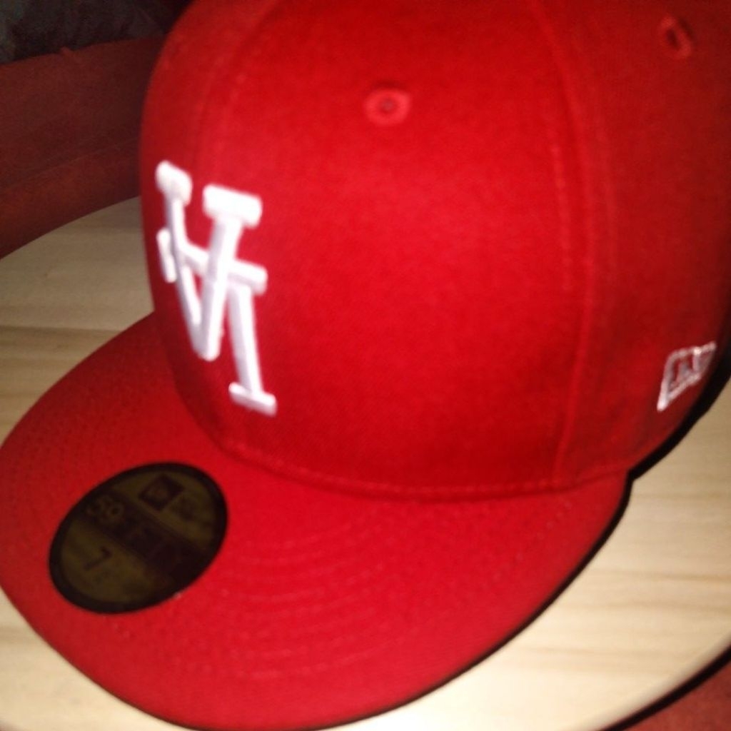 topi new era 59fifty MLB LA Dodgers upside down red