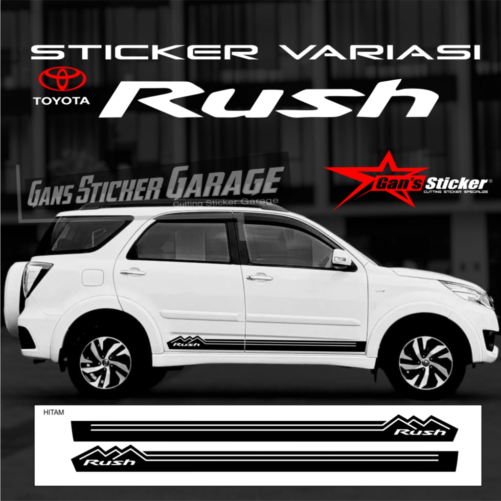 sticker toyota rush aksesoris toyota rush