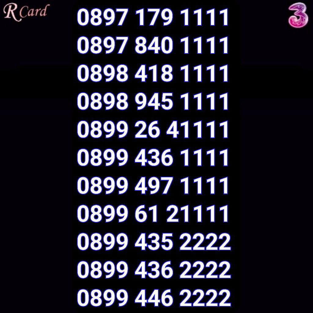 Perdana Nomor Cantik Tri Three 11 Digit Kwartet 1111 2222