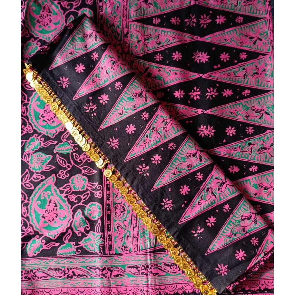 kain batik Jambi ori tekuluk ronce koin