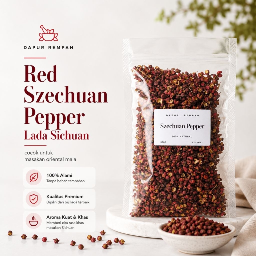 Red Sichuan Peppercorn Red Szechuan Lada Sichuan Merah