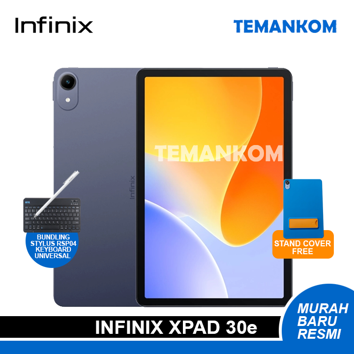 Tab Infinix Xpad 30 E 4G LTE PAD 4/128 XPAD 30E Gratis FLIP COVER 4GB 128GB 4G LTE BISA KARTU SIM Mu