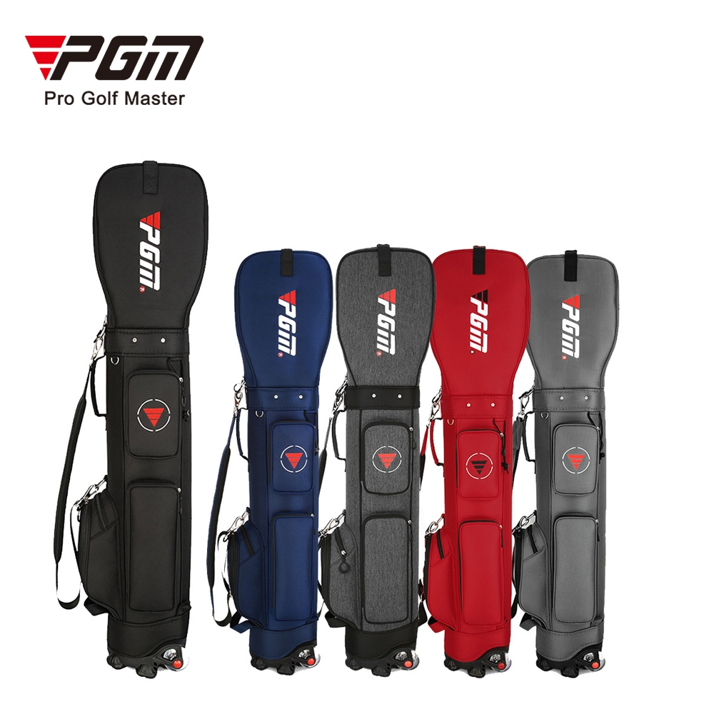 PGM Tas Golf Travel Roda Compact Wheeled Golf Bag Lightweight Portable Tas Stik Golf