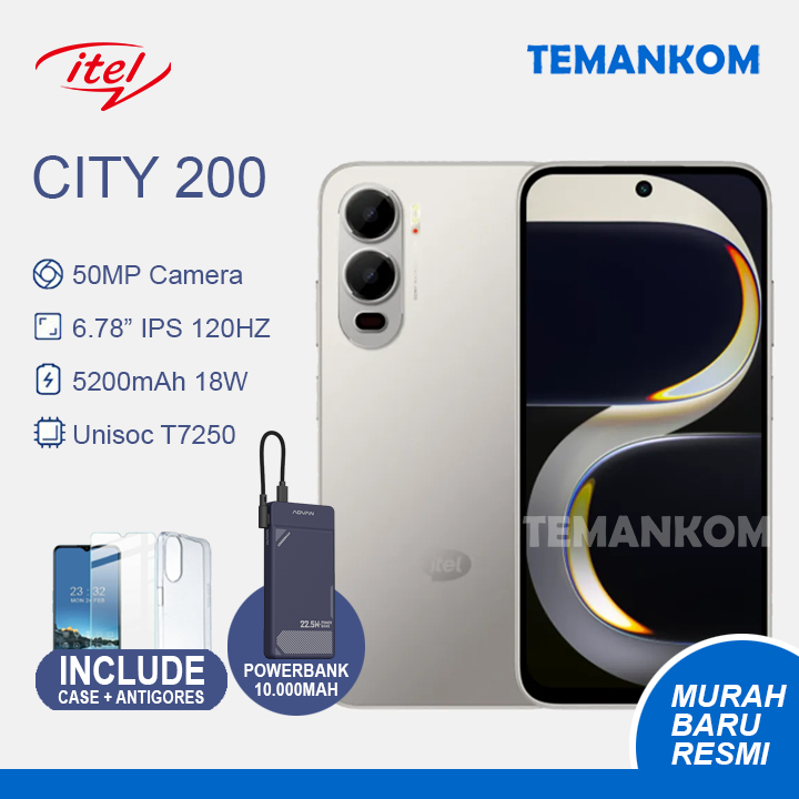 Itel City 200 by Infinix 8GB RAM 4+4GB Extend 4/128 4GB 128GB Garansi RESMI
