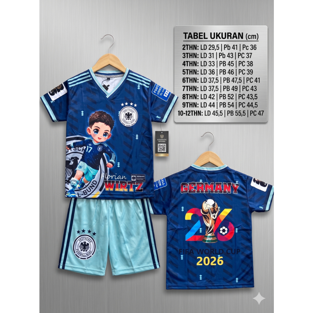JERSEY JERMAN FANTASY SETELAN BAJU BOLA JERMAN FANTASY FULL PRIN BAHAN DRYFIT