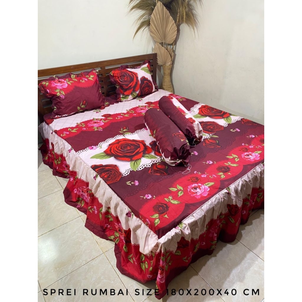 SPREI RUMBAI || Sprei rumbai 180x200x45cm || sprei rumbai homemade