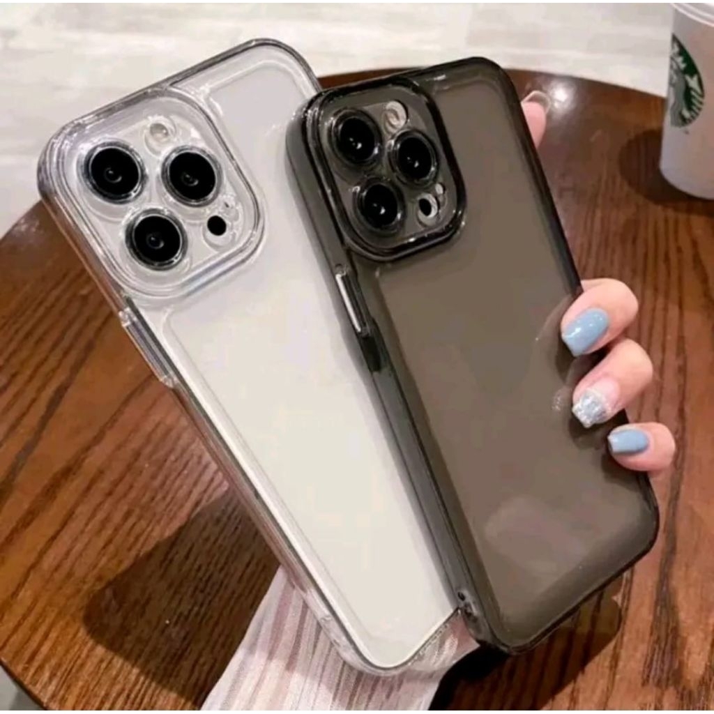 SoftCase Space Vivo V2029 V2028 V2027 V2027 V2043 V203 1829 1904 Silikon Clear Black Hitam Transpara