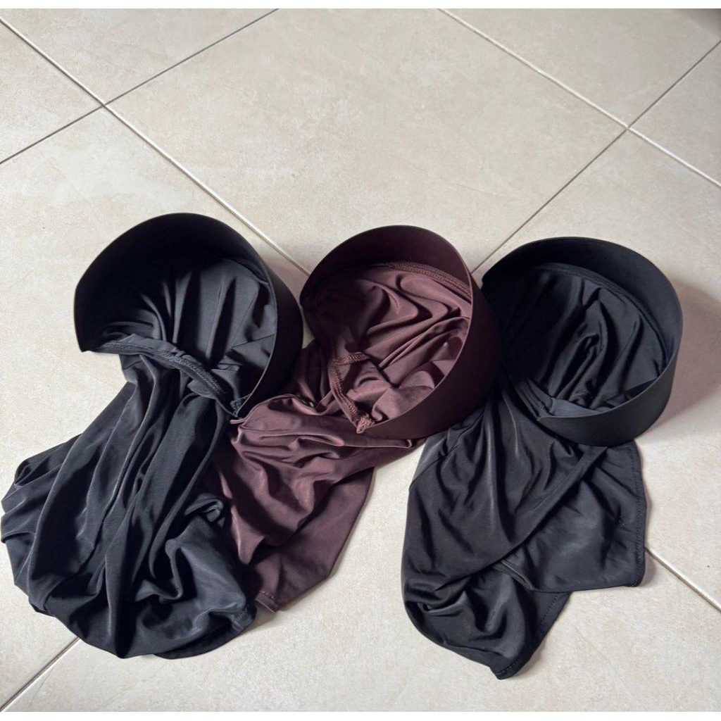 (BACA DESKRIPSI) PL Ciput Hijab Mika Marsha Pet Antem Anti Budeg Cokelat Hitam Inner Kerudung Jilbab