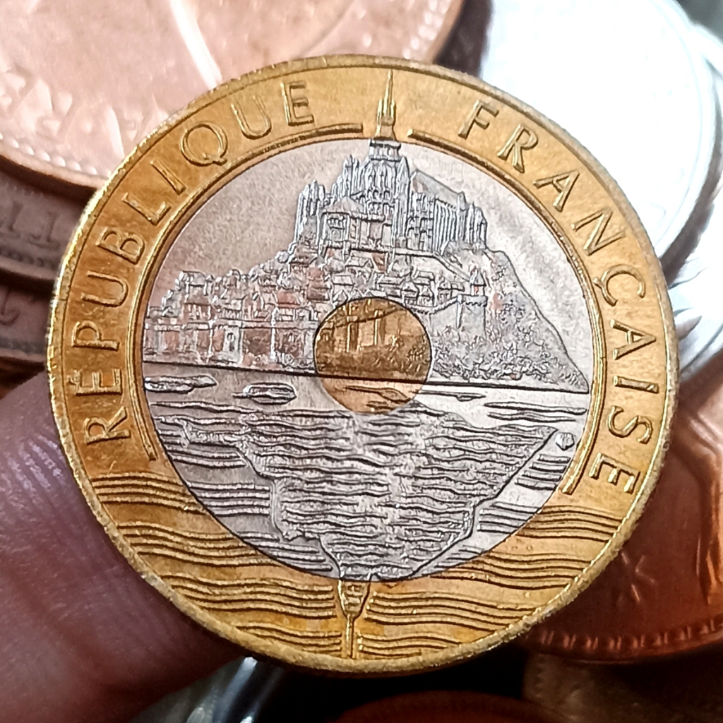 Koin Kuno France Trimetal 20 Francs Tahun 1992