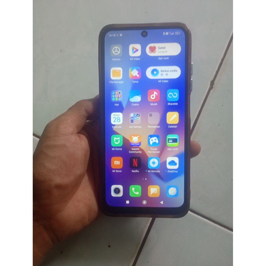 hp redmi not 10s 6+2/128 minus (masih bisa dipakai)