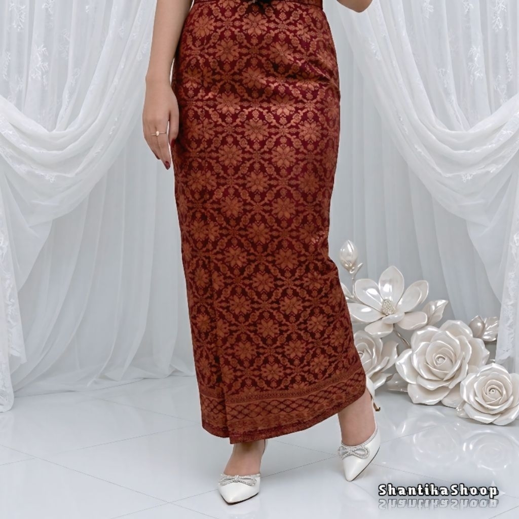 Rok Songket Span instan Jadi //Rok sepan instan siyap pakay dengan Model Elegan, Nyaman Dipakai, Bah