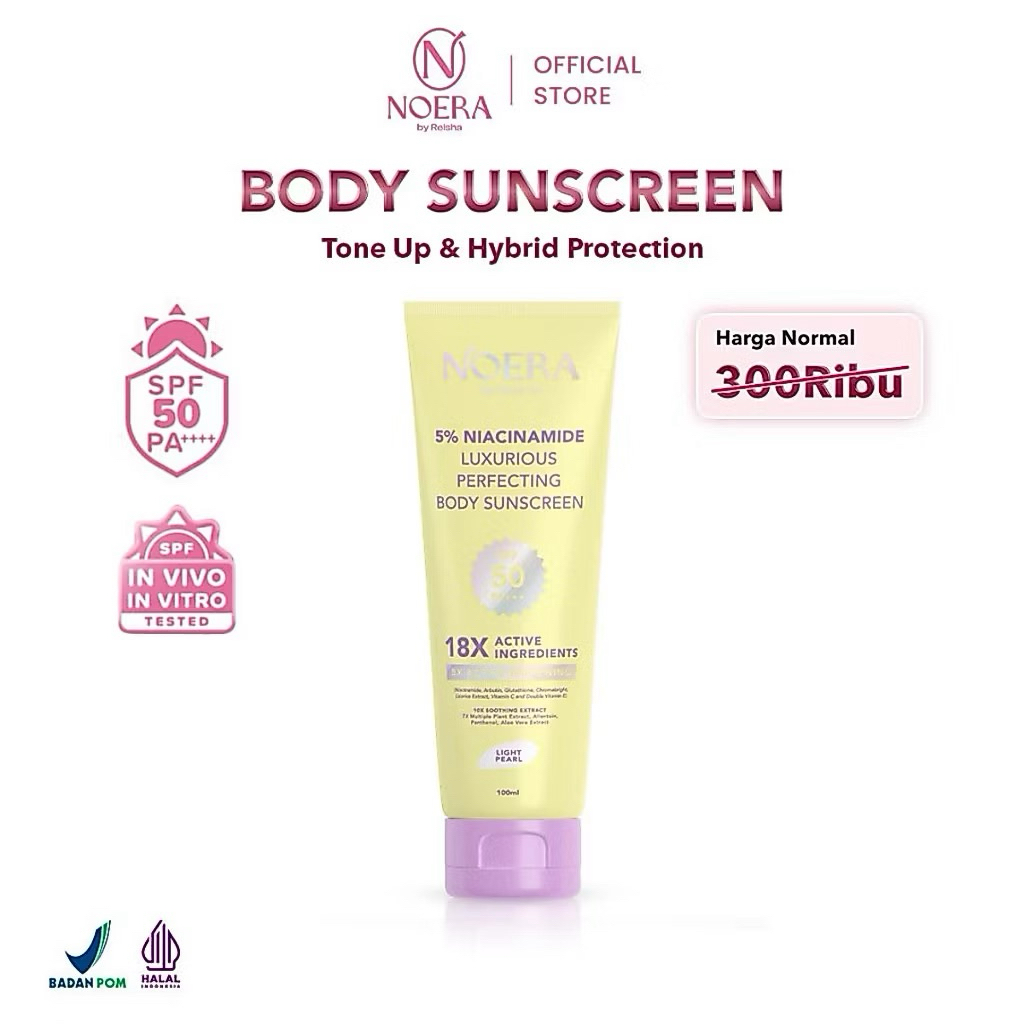 (PRELOVED) Noera Luxurious Perfecting Body Sunscreen SPF 50 PA+++| Sunscreen Badan | Body SPF with N