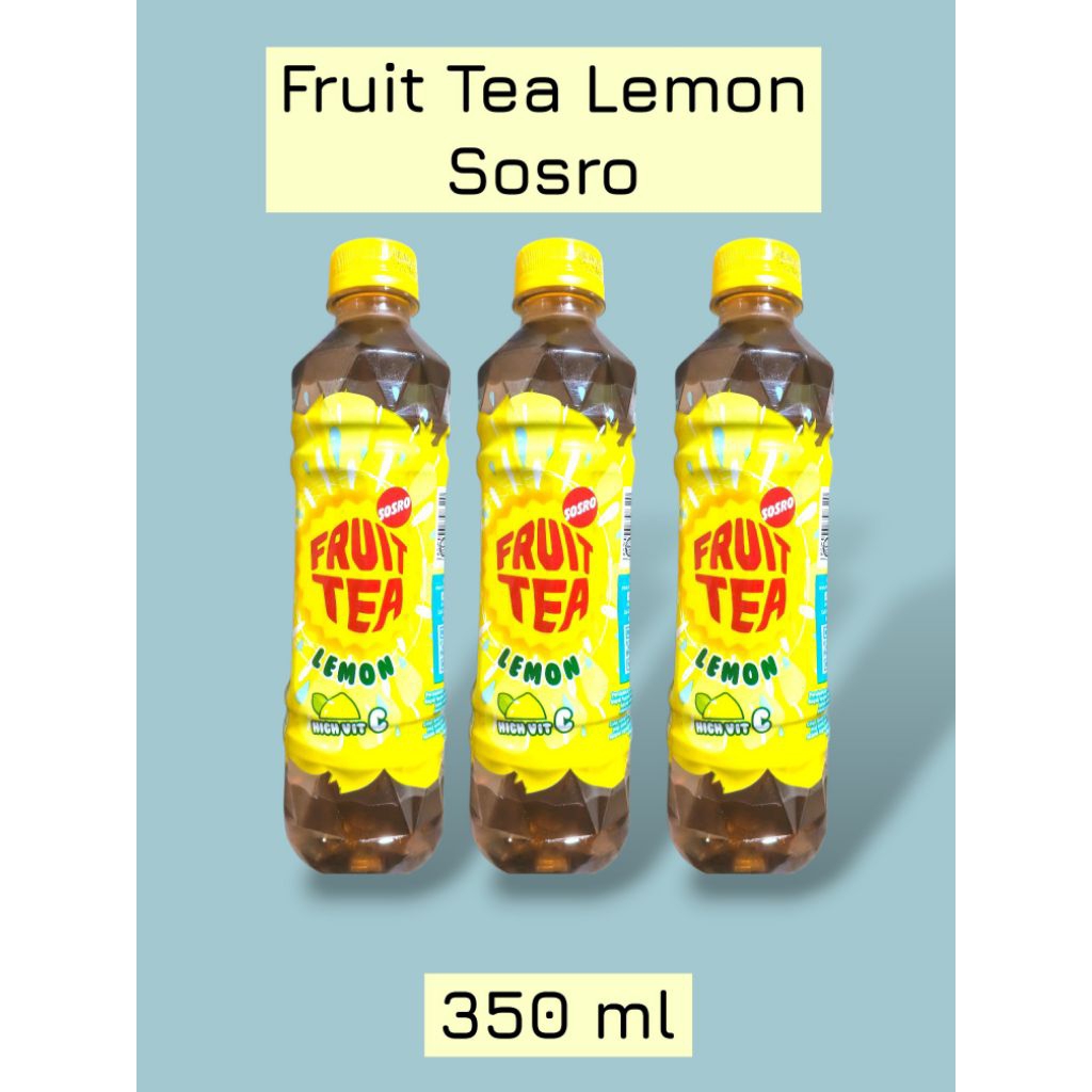 Paket Hemat 12 botol minuman Fruit Tea Lemon kemasan 350 gr