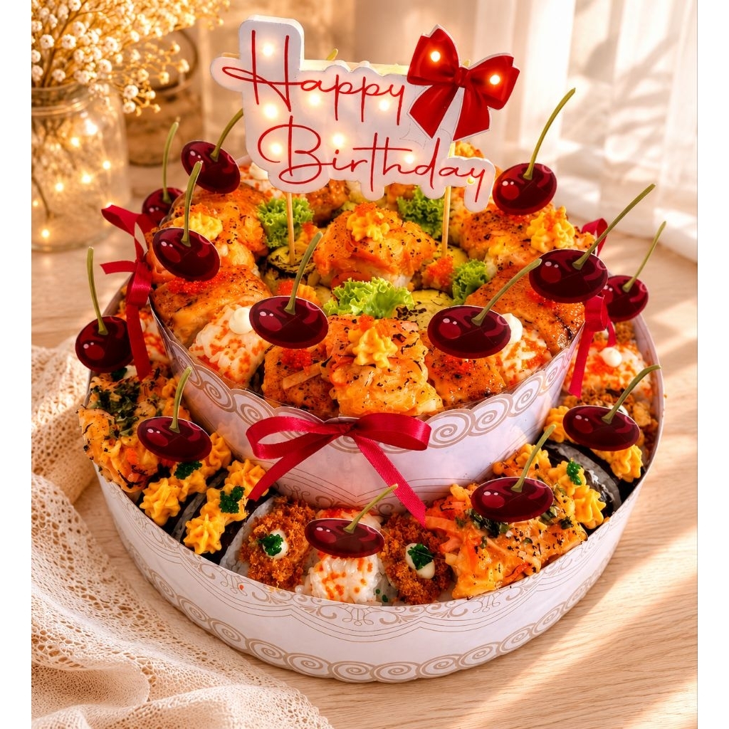 onelife foods -cake tart sushi
