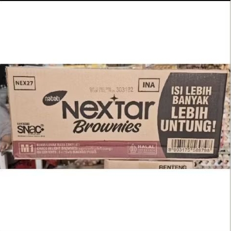 Nabati Nextar Brownies Coklat 34gr 12+1 [1 Dus Isi 8 Box]