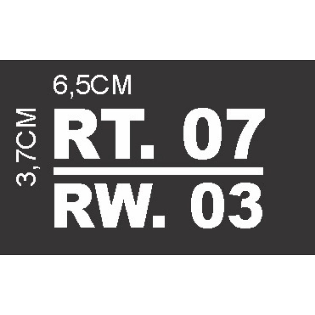 Sticker RT RW