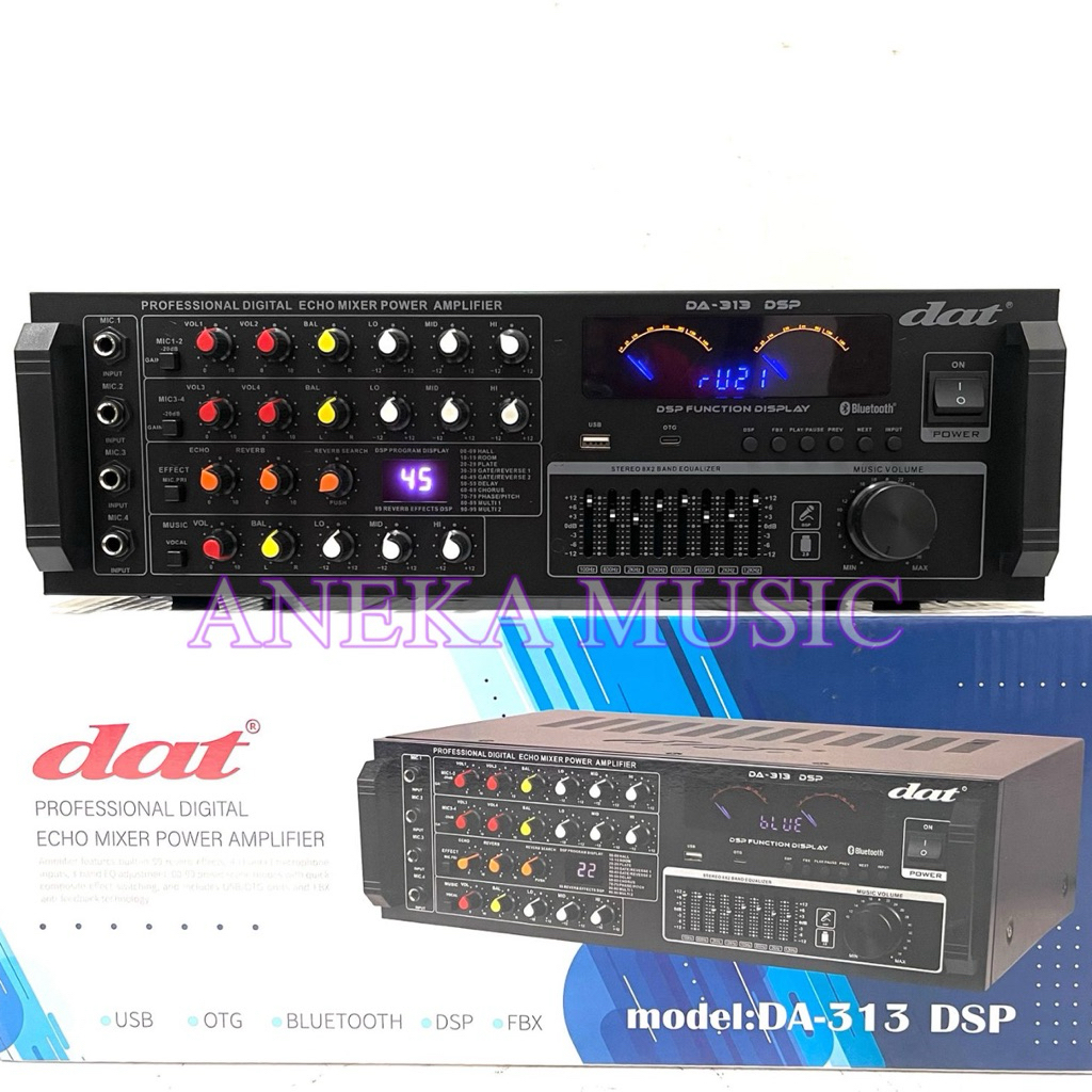 GA - Promo Power Amplifier Karaoke DAT DA 313 DSP Original Bluetooth - SD Card Da313DSP dt 313DSP ba