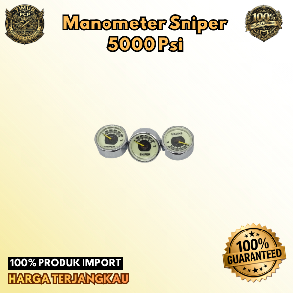 Manometer Kecil 5000 Psi Uk 25 | Manometer PCP | Mano PCP | Manometer PCP 5000 Psi