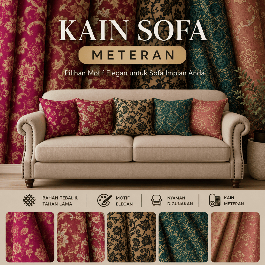 KAIN SOFA MOTIF // KAIN KURSI METERAN // KAIN KURSI SOFA // KAIN KURSI TIMBUL